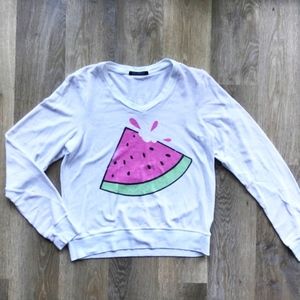 Wildfox Watermelon Oversized Beach Sweatshirt